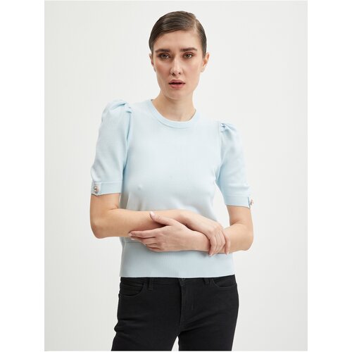 Guess Light blue Ladies Short Sleeve Sweater Emma - Women Slike