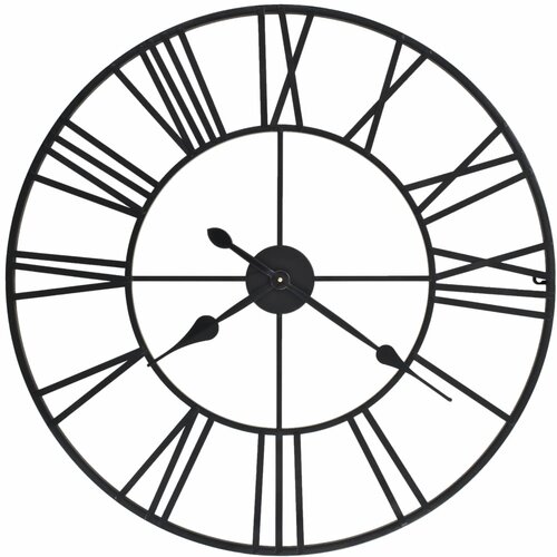  Starinski zidni sat s kvarcnim mehanizmom metalni 80 cm XXL Slike