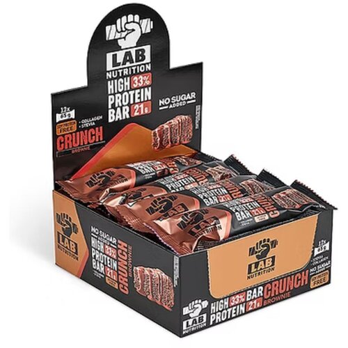 CARSKE PČELE Lab Nutrition Proteinska čokoladica High Protein Bar Crunch Brownie, 12/1, 65 g Cene