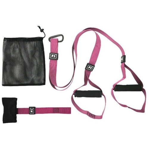 INF P3-2 Sport: Nastavljiv večfunkcijski trak za vadbo z elastično vrvjo Black + pink, (5000324065) Slike