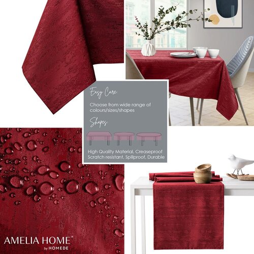 Ovalni stolnjak AmeliaHome Vesta 110x240 cm, bordo Slike