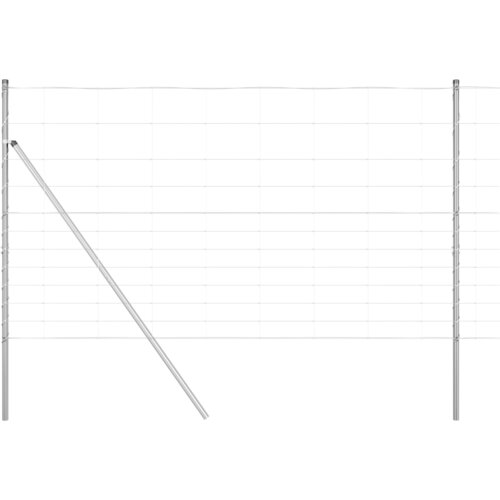 vidaXL ogrodje za polje 1.4x25 m pocinkano jeklo Cene