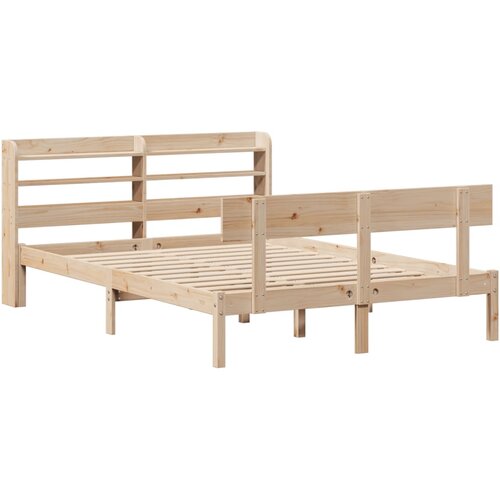 vidaXL Posteljni okvir z vzglavjem 120x190 cm trdna borovina, (21311092) Cene