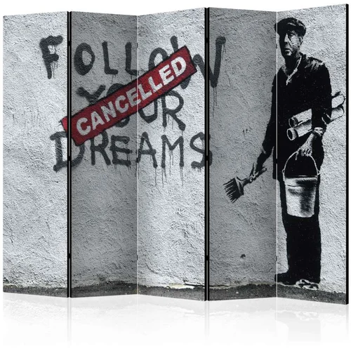  Paravan u 5 dijelova - Dreams Cancelled (Banksy) II [Room Dividers] 225x172