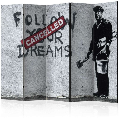  Paravan u 5 dijelova - Dreams Cancelled (Banksy) II [Room Dividers] 225x172 Slike