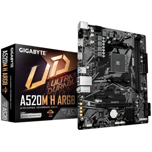 Gigabyte A520M H ARGB matična ploča AMD A520 Priključnice AM4 Mikro ATX Slike
