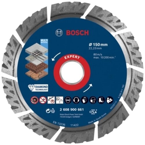 Bosch expert multimaterial dijamantska rezna ploča od 150 x 22,23 x 2,4 x 12 mm 2608900661 Slike