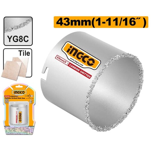  Karbidna kruna za pločice HSB40431 43mm SUPER INGCO Slike