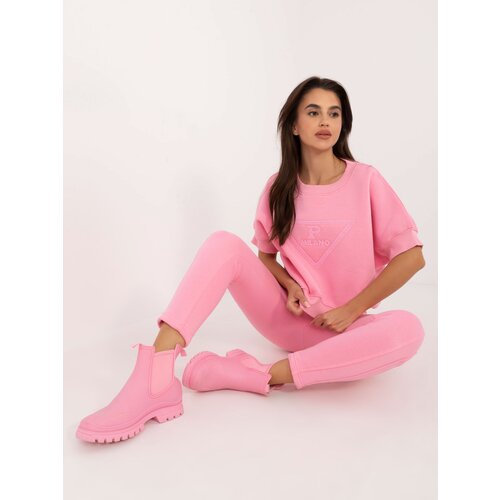 Fashion Hunters pink insulated tracksuit with trousers Slike