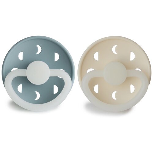 FRIGG® tolažilna duda - silikon Moon 0-6 m Stone Blue Night/Cream Cene