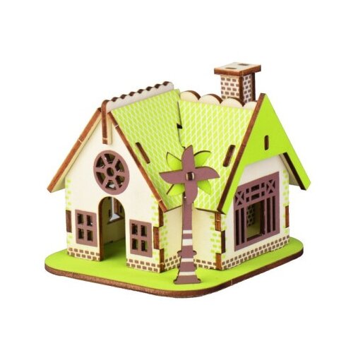  Čarolijashop 3d drvena slagalica - Zelena kućica ( 703) Slike