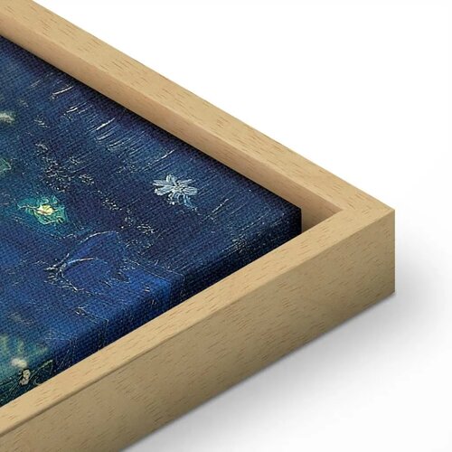  Slika - Vincent van Gogh &amp;ndash; Starry Night Over the Rh&amp;ocirc;ne 120x80 U prirodnom drvenom okviru Slike