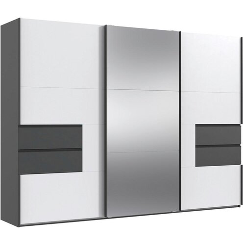 Stylife OMARA Z DRSNIMI VRATI, bela, barve grafita Slike