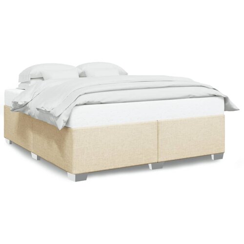 VidaXL Okvir za krevet bez madraca krem 200x200 cm od tkanine Slike