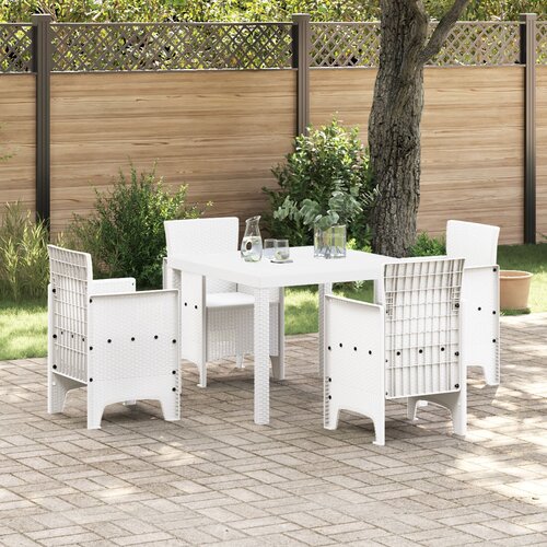 vidaXL Stol za vrt Bijelo 100 x 100 x 73 cm poliratan Cene