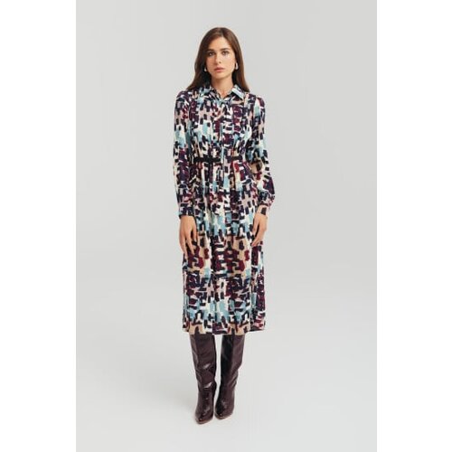 Legendww zenska midi haljina sa apstraktnim dezenom Cene