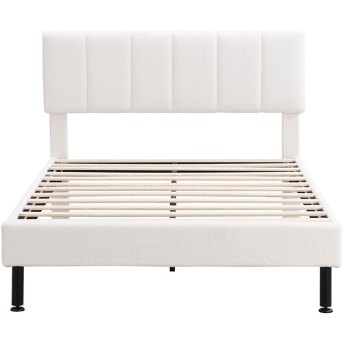 Lumor Oblazinjena postelja iz sherpe 140x190 cm – z letveno podlago – bež, (22150968) Cene