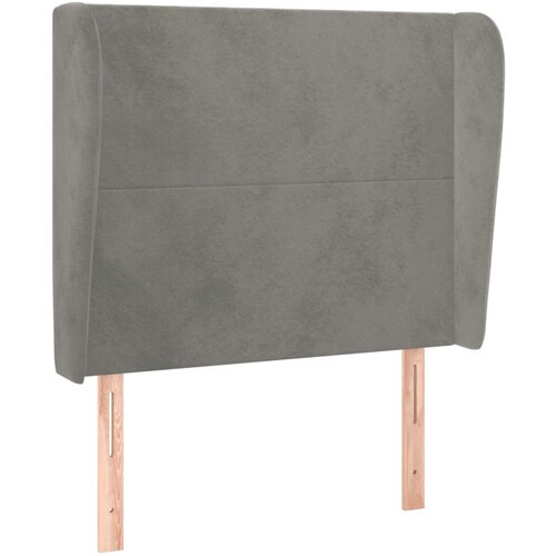 Maison Chic vzglavna omarica - nočna omarica - posteljna omarica z u&amp;scaron;esi svetlo sivo 103x23x118/128 cm žamet, (21709231) Slike