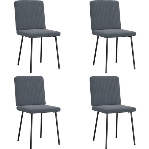 vidaXL Jedilni stoli 4 kosi temno siv žamet Cene