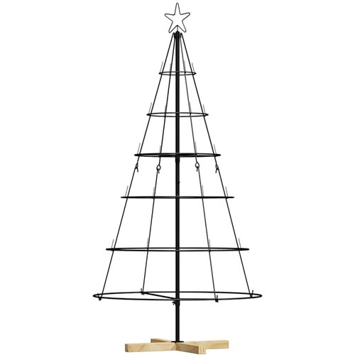 vidaXL božično stožčasto drevo z stojalom Črna 150 cm Jeklo, (5000066085) Cene