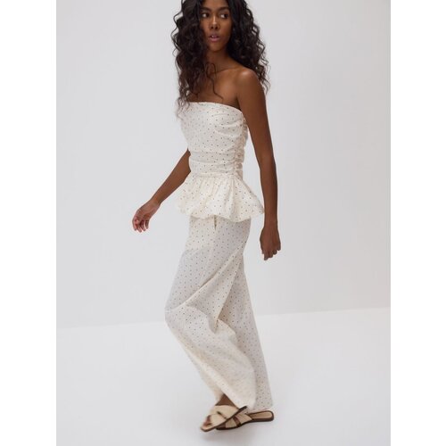 Reserved LADIES` TROUSERS - krem Slike