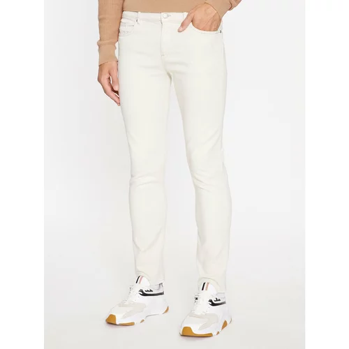 Boss Jeans hlače Delaware3-1 50501074 Bela Regular Fit