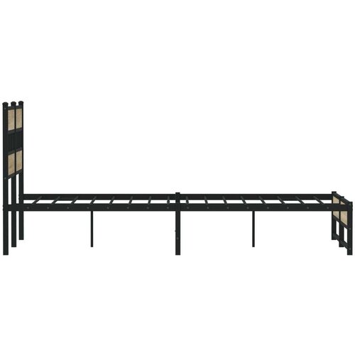 VidaXL Metalni okvir kreveta bez madraca boja hrasta sonome 120x190 cm Slike