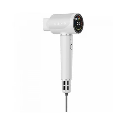 Aeno High Speed Hair Dryer, White, 220V-240V~50-60Hz, 1500W, Voice Control, Ionizer, Touch LCD, Infrared Nursing, Infrared Distance Protection, AI Control, Gravity Sensor 110000RPM, Noise less than 67dB Cene