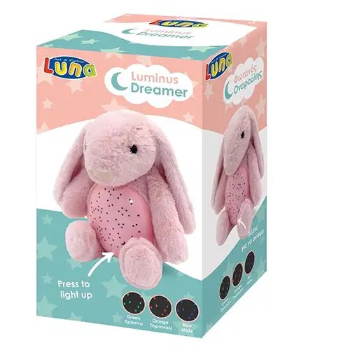 Luna pli&scaron;ani zečić sa ružičastim projektorom 25x27x19 cm Cijene