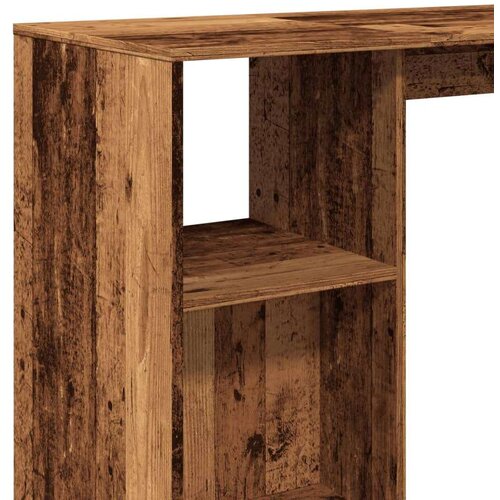 VidaXL Barski stol s policom boja staro drvo 124x46x103,5 cm drveni Slike