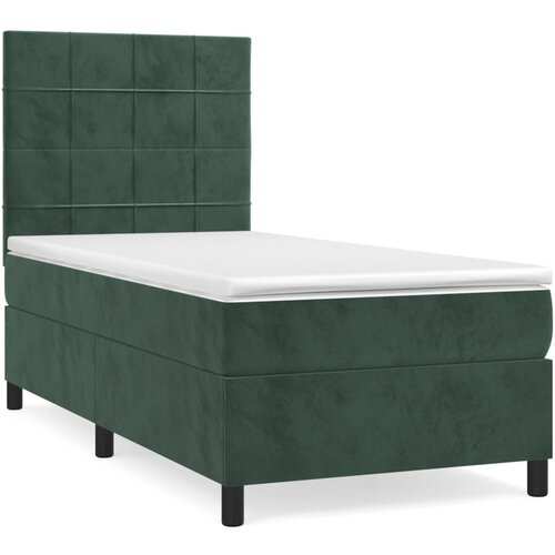 Maison Chic Box spring postelja - Vzmetna postelja z vzmetnico temno zelena 80x200 cm žamet SL13299, (21902425) Slike