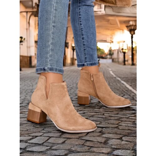 Resti Light brown women's boots with cutouts Geransa - Footwear Cene