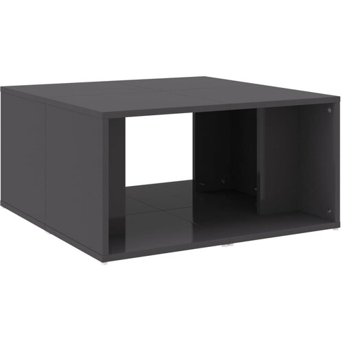  Stolići za kavu 4 kom sjajni sivi 33x33x33 cm konstruirano drvo Slike