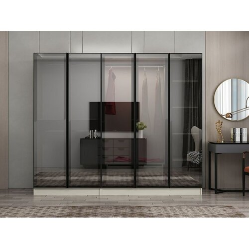 Hanah home ormar sa reflektujućim staklom Nisa 20659, 225 cm, pe&amp;scaron;čar Slike