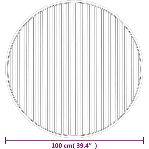  Okrugli tepih smeđi 100 cm od bambusa Slike