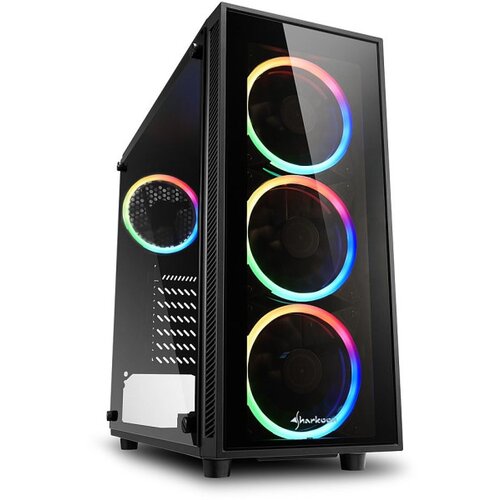 Sharkoon Igralno ohi&amp;scaron;je TG4 RGB midiATX okno - črno Slike