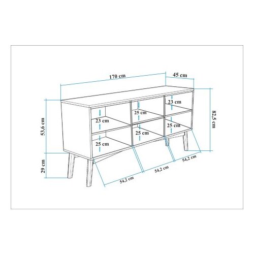 Hanah home Konzola Vina, 170x82,5x45 cm, Orah Slike
