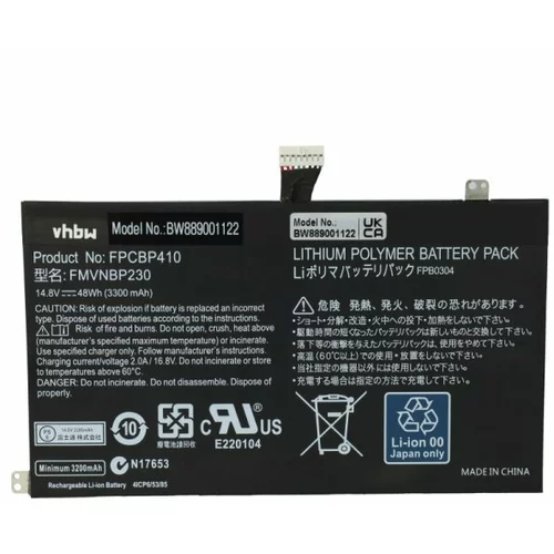VHBW Baterija za Fujitsu Siemens Lifebook U554 / U574, 3300 mAh