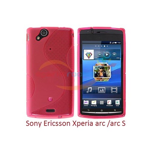 Gumijasti / gel etui S-Line za Sony Ericsson Xperia arc / Xperia arc S - roza Slike