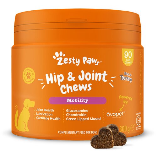 Zesty Paws Hip & Joint Chews priboljški s puranom - 90 žvečilnih tablet Cene