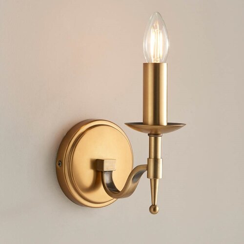 Endon 63653 - Zidna lampa STANFORD 1xE14/40W/230V mesing/bež Slike