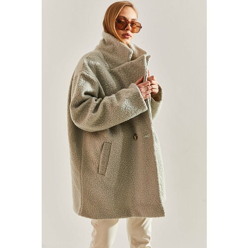 Bianco Lucci Women's Beaded Fabric Coat Slike