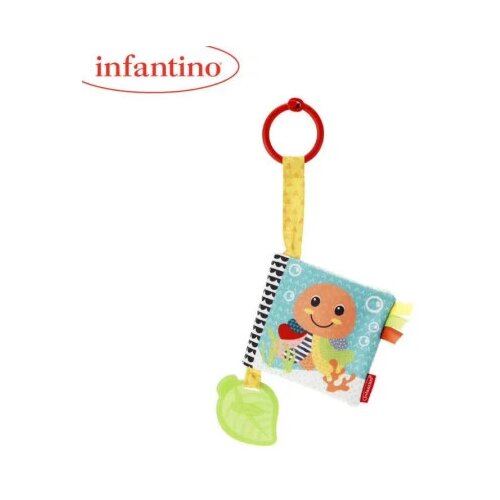 Infantino Textil Book Animals edukativna knjiga kontrastnih boja 1 kom Slike