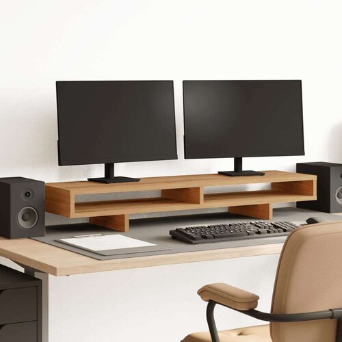 vidaXL Stalak za monitor boja hrasta 100x27x15 cm konstruirano drvo Cijene