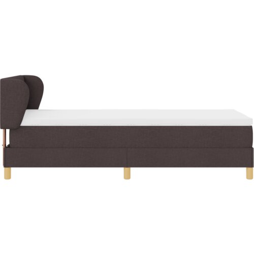  Krevet s madracem u tamno smeđoj boji 90x200 cm Tkanina Slike