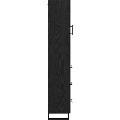 VidaXL Highboard Crni hrast 34,5 x 34 x 180 cm Konstruirano drvo Slike