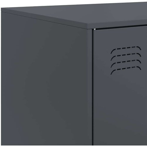  Komoda antracitna 67x39x107 cm jeklo Slike