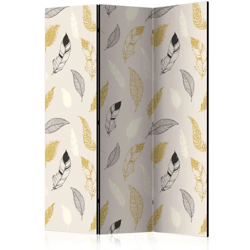  Paravan u 3 dijela - Golden Feathers [Room Dividers] 135x172