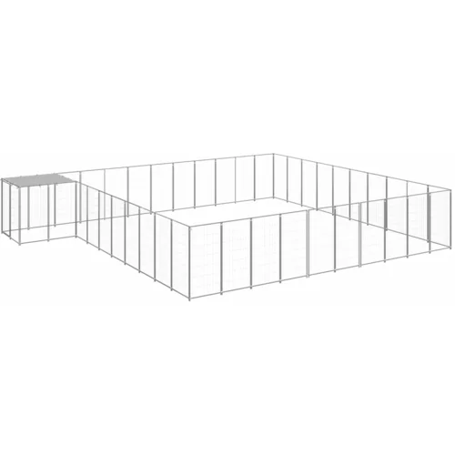  Kavez za pse srebrni 31,46 m² čelični
