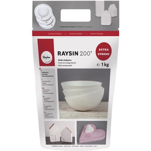 RAYHER Raysin 200 prah za vlivanje v kalupe, bel, 1 kg, (22005535) Slike